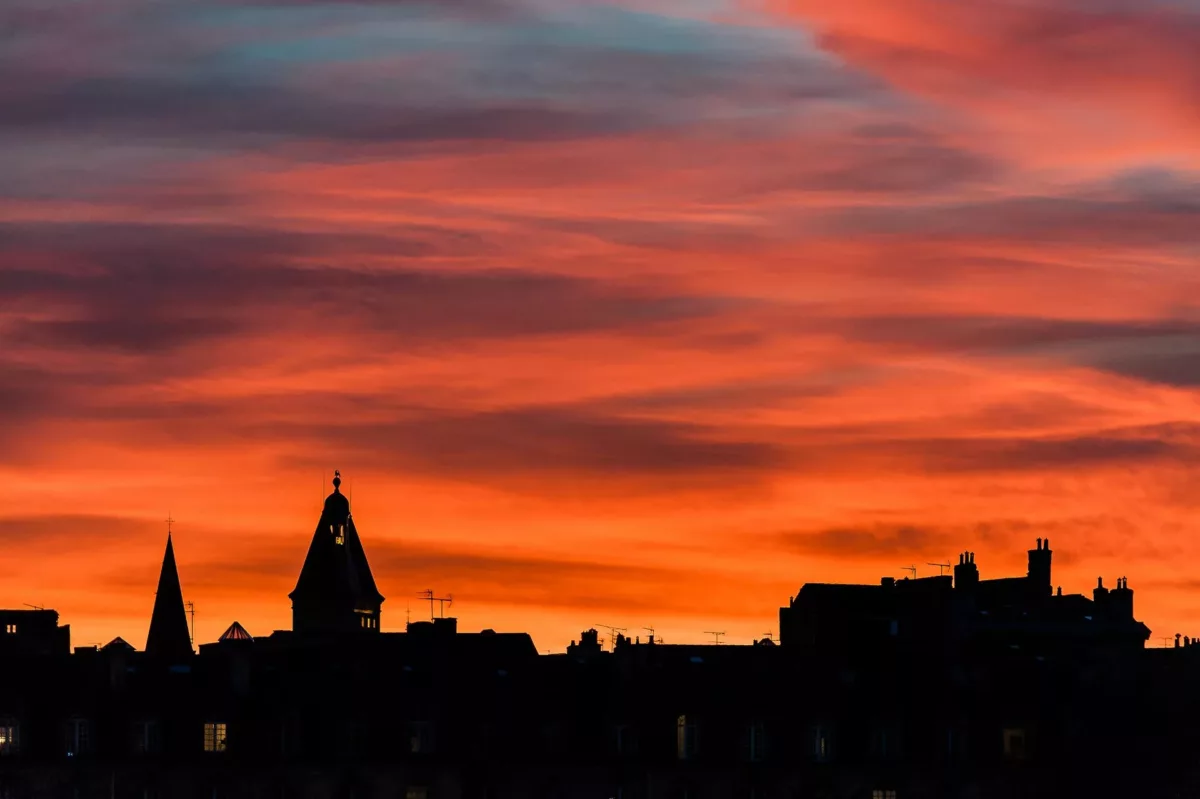 coucher de soleil sur Bordeaux